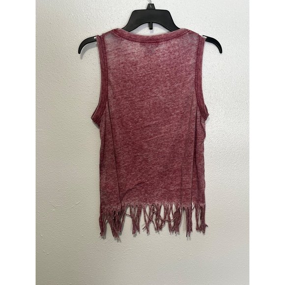 Sugar Rush Tank Boho Retro Style Gypsy Tour 76 Design with Fringe Womans Size M - Picture 2 of 3